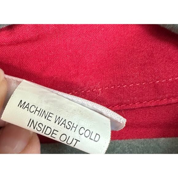 American Sweetheart 3/4 length sleeve red blouse size L - Picture 5 of 6